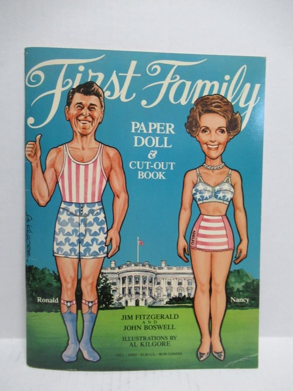 First Family Paper Doll Set Ronald and Nancy Reagan Cutout Book UNCUT P882A